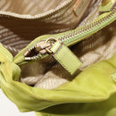 PRADA Tote Bag Nylon Green Gold Auth BA12382-22