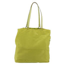 PRADA Tote Bag Nylon Green Gold Auth BA12382-2