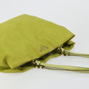 PRADA Tote Bag Nylon Green Gold Auth BA12382-6