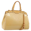 LOUIS VUITTON Vernis Blair MM Hand Bag 2way Rose Florentin M91621 Auth BA12384-1