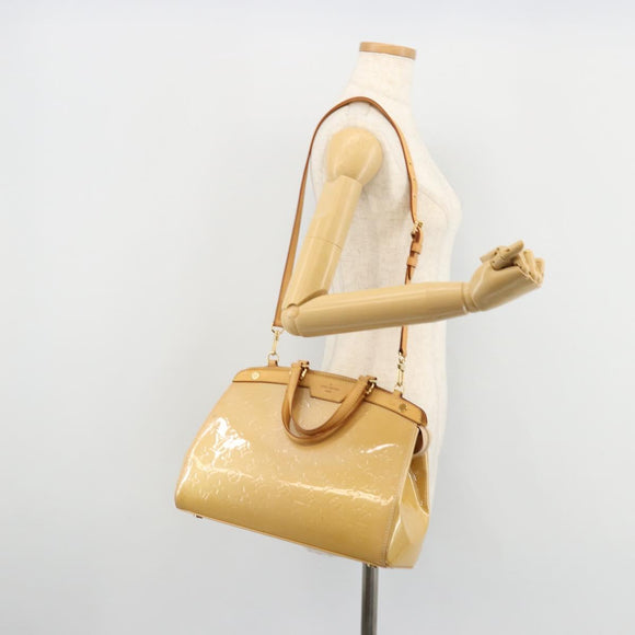 LOUIS VUITTON Vernis Blair MM Hand Bag 2way Rose Florentin M91621 Auth BA12384
