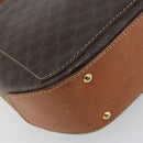 CELINE Macadam Canvas Shoulder Bag PVC Leather Brown Gold Auth BA12386-17