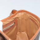 CELINE Macadam Canvas Shoulder Bag PVC Leather Brown Gold Auth BA12386-20