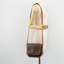 CELINE Macadam Canvas Shoulder Bag PVC Leather Brown Gold Auth BA12386-25