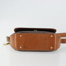 CELINE Macadam Canvas Shoulder Bag PVC Leather Brown Gold Auth BA12386-5