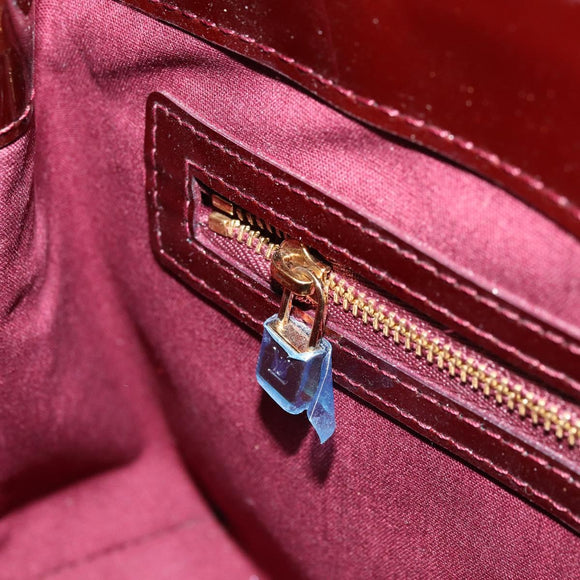 LOUIS VUITTON Monogram Vernis Wilshire PM Bag Pomme D'amour M93642 Auth BA12387A