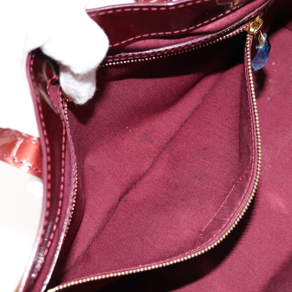 LOUIS VUITTON Monogram Vernis Wilshire PM Bag Pomme D'amour M93642 Auth BA12387A