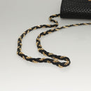 BALLY Quilted Chain Shoulder Bag Leather Black Gold Auth BA1239-7