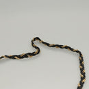 BALLY Quilted Chain Shoulder Bag Leather Black Gold Auth BA1239-8