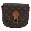 LOUIS VUITTON Monogram Saint Cloud PM Shoulder Bag M51244 LV Auth BA12390-13