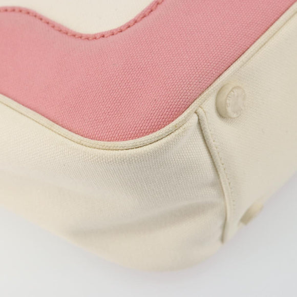 CHANEL Tote Bag Canvas Beige Gold CC Auth BA12393