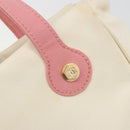 CHANEL Tote Bag Canvas Beige Gold CC Auth BA12393-9