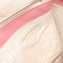 CHANEL Tote Bag Canvas Beige Gold CC Auth BA12393-19