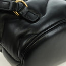 GUCCI GG Marmont Backpack Leather Black Gold 777253 Auth BA12395SAV-18