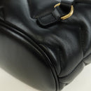 GUCCI GG Marmont Backpack Leather Black Gold 777253 Auth BA12395SAV-19