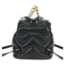 GUCCI GG Marmont Backpack Leather Black Gold 777253 Auth BA12395SAV-2