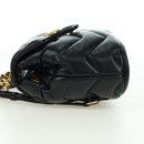 GUCCI GG Marmont Backpack Leather Black Gold 777253 Auth BA12395SAV-3