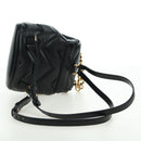 GUCCI GG Marmont Backpack Leather Black Gold 777253 Auth BA12395SAV-8