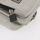 CHANEL Sports Line Waist bag Cotton Gray Silver CC Auth BA12396A-10