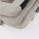 CHANEL Sports Line Waist bag Cotton Gray Silver CC Auth BA12396A-11