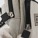 CHANEL Sports Line Waist bag Cotton Gray Silver CC Auth BA12396A-15