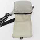CHANEL Sports Line Waist bag Cotton Gray Silver CC Auth BA12396A-16