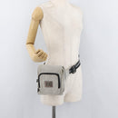 CHANEL Sports Line Waist bag Cotton Gray Silver CC Auth BA12396A-26