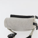 CHANEL Sports Line Waist bag Cotton Gray Silver CC Auth BA12396A-6