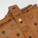 MCM Vicetos Logogram Tote Bag PVC Leather Brown Gold Auth BA12397A-15