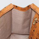 MCM Vicetos Logogram Tote Bag PVC Leather Brown Gold Auth BA12397A-19