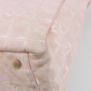 CHANEL New Travel Line Tote Bag Nylon Pink Gold CC Auth BA12398-12