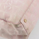CHANEL New Travel Line Tote Bag Nylon Pink Gold CC Auth BA12398-13