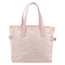 CHANEL New Travel Line Tote Bag Nylon Pink Gold CC Auth BA12398-3