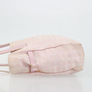 CHANEL New Travel Line Tote Bag Nylon Pink Gold CC Auth BA12398-5