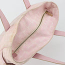 CHANEL New Travel Line Tote Bag Nylon Pink Gold CC Auth BA12398-6