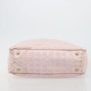 CHANEL New Travel Line Tote Bag Nylon Pink Gold CC Auth BA12398-9