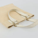 CHANEL Choco Bar Wild Stitch Hand Bag Canvas Beige Gold CC Auth BA12400A-6