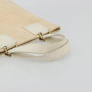 CHANEL Choco Bar Wild Stitch Hand Bag Canvas Beige Gold CC Auth BA12400A-7