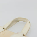 CHANEL Choco Bar Wild Stitch Hand Bag Canvas Beige Gold CC Auth BA12400A-14