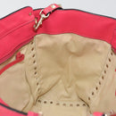 VALENTINO Tote Bag Leather 2way Red Gold Auth BA12401-26