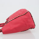 VALENTINO Tote Bag Leather 2way Red Gold Auth BA12401-4
