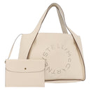 Stella MacCartney Tote Bag Leather Ivory Gold Auth BA12402A-1