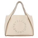 Stella MacCartney Tote Bag Leather Ivory Gold Auth BA12402A-2