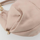 Salvatore Ferragamo Vala Chain Hand Bag Leather Pink Gold Auth BA12403A-16
