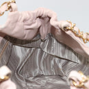 Salvatore Ferragamo Vala Chain Hand Bag Leather Pink Gold Auth BA12403A-18