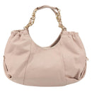 Salvatore Ferragamo Vala Chain Hand Bag Leather Pink Gold Auth BA12403A-13