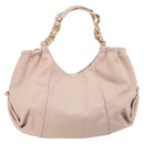 Salvatore Ferragamo Vala Chain Hand Bag Leather Pink Gold Auth BA12403A-2