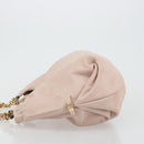 Salvatore Ferragamo Vala Chain Hand Bag Leather Pink Gold Auth BA12403A-4