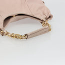 Salvatore Ferragamo Vala Chain Hand Bag Leather Pink Gold Auth BA12403A-7