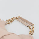 Salvatore Ferragamo Vala Chain Hand Bag Leather Pink Gold Auth BA12403A-8